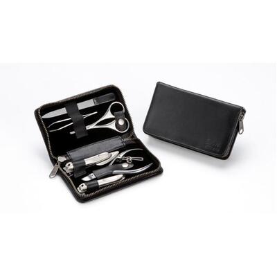 Men's Grooming Set - Leather Case