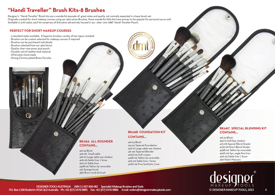 K400-8C Handi Traveller Special Blending Kit - 8 Brushes