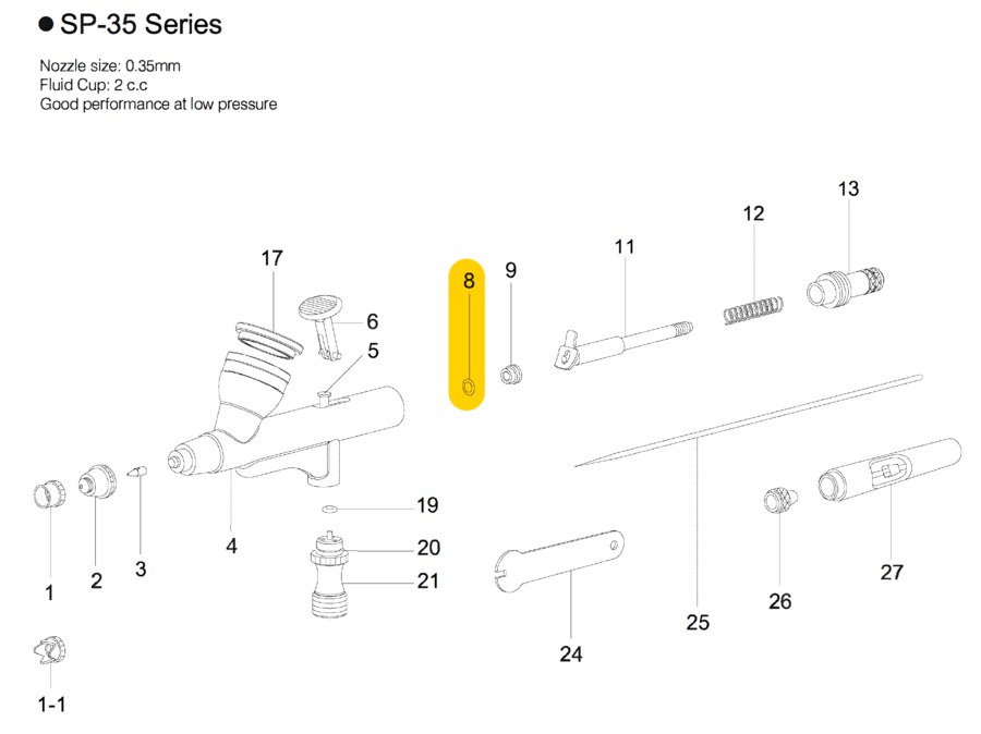 SP35 O-Ring for Needle Guide