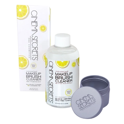 Cinema Secrets Brush Cleaner - Tropical Lemon Scent  8oz / 236ml with tin