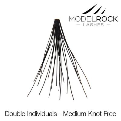 Double Style Individual Lashes - Medium Knot Free