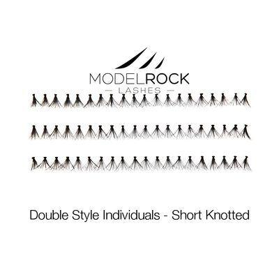 Double Style Individual Lashes - Short Knotted
