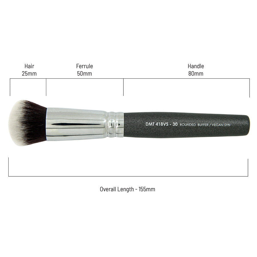 Rounded Buffer Brush - Vegan Synthetic Hair