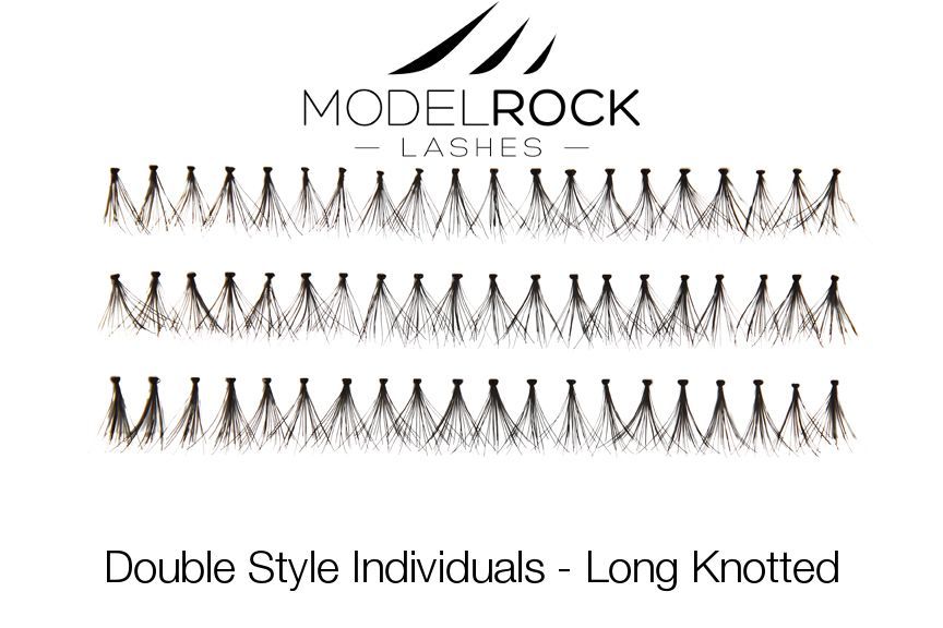 Double Style Individual Lashes - Long Knotted