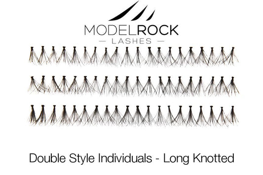  Double Style Individual Lashes - Long Knotted