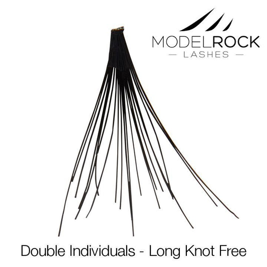  Double Style Individual Lashes - Long Knot Free