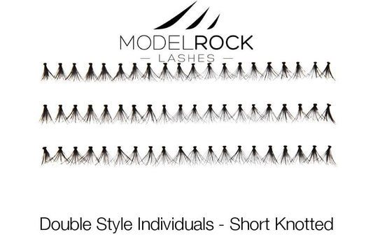  Double Style Individual Lashes - Short Knotted