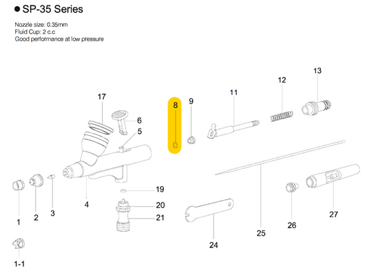  SP35 O-Ring for Needle Guide
